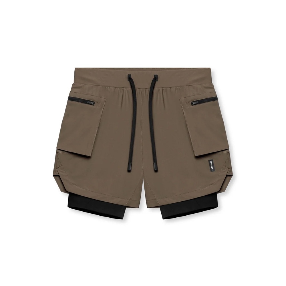 BRAND NEW! ASRV DSG-0651 CARGO SHORTS - DEEP TAUPE - LARGE